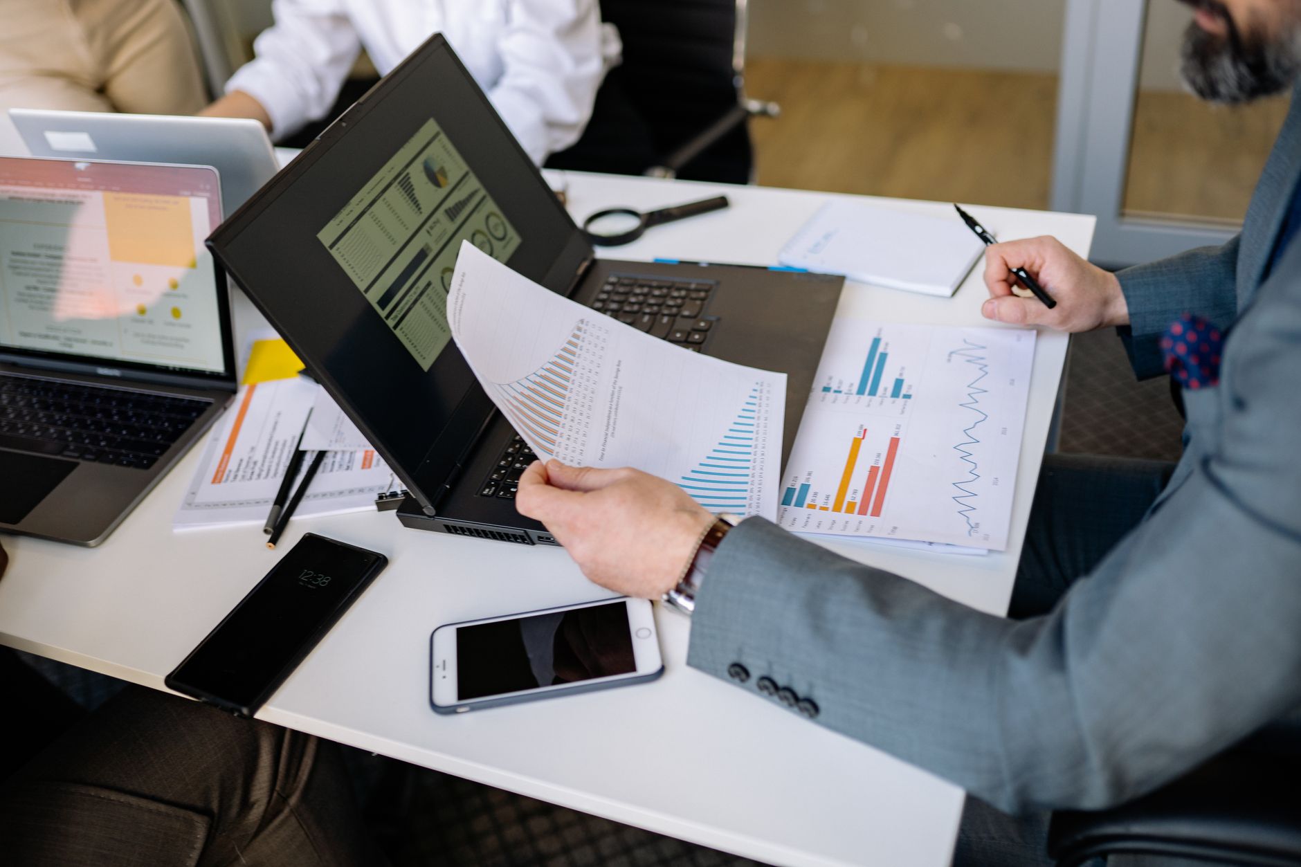 Precision dashboard display with detailed predictive calculations and graphs