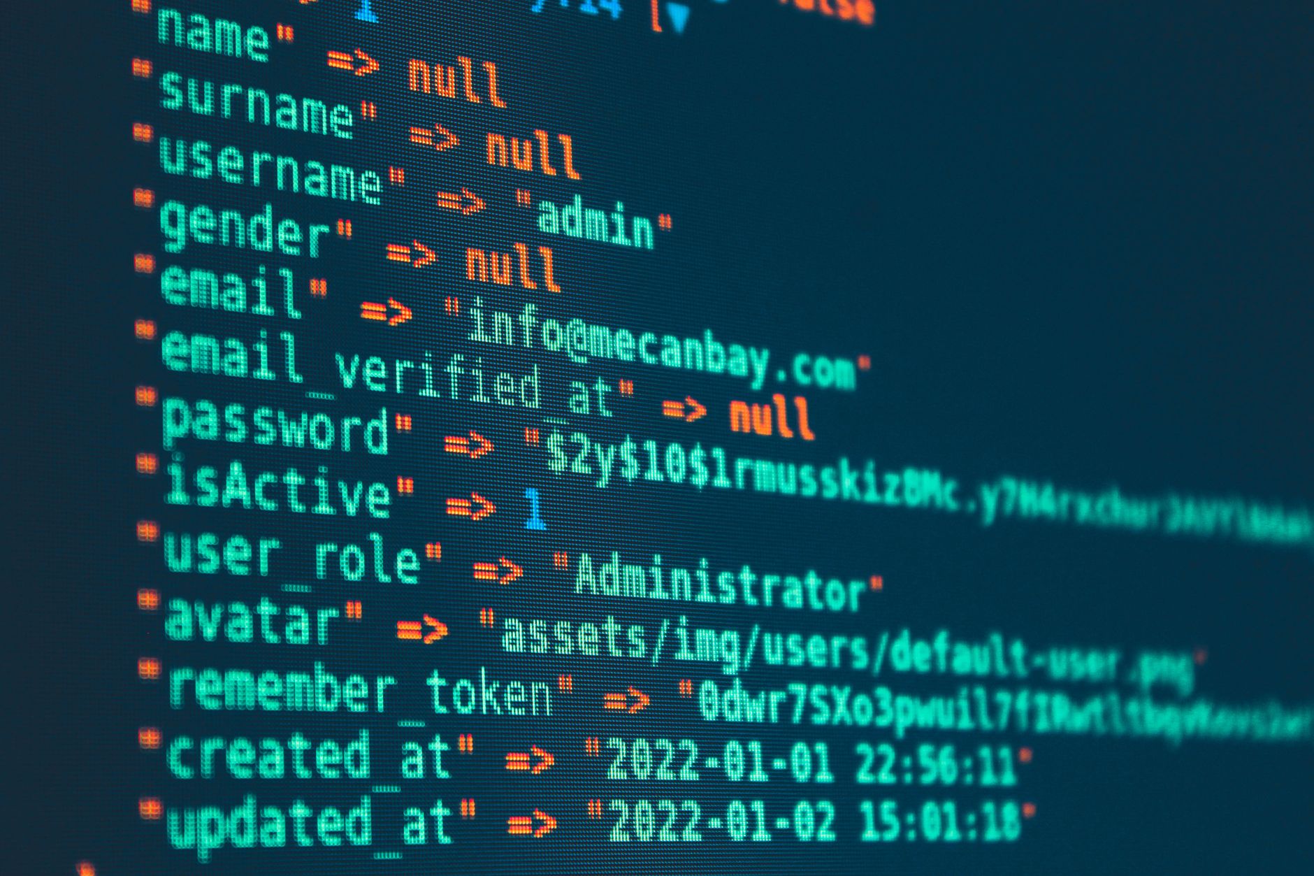 System logs indicating successful secure data integration